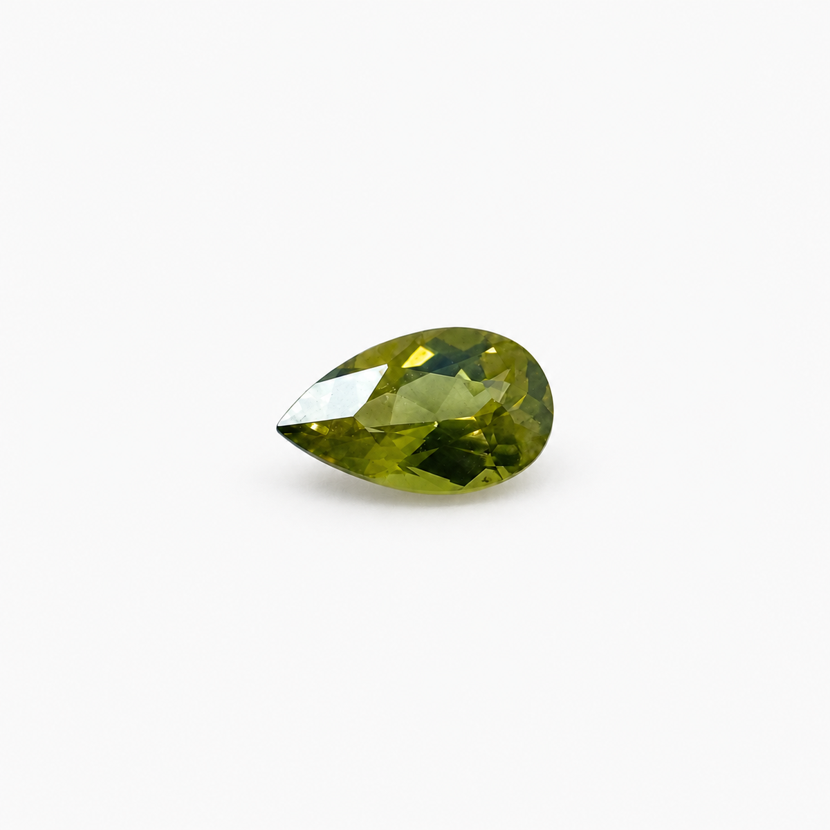 154 untreated pear-shaped alexandrite 1.25 ct, olive green