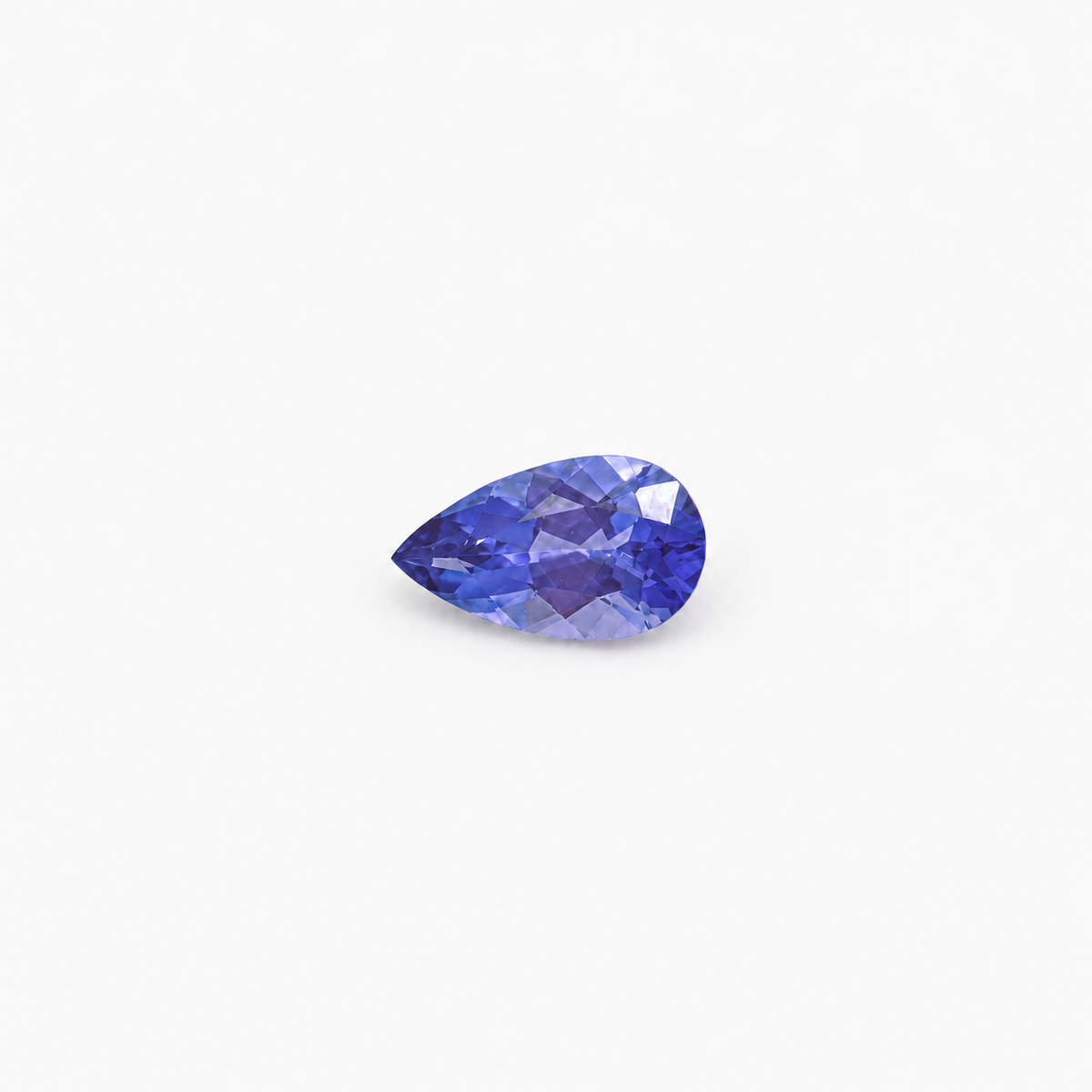 157 pear-shaped tanzanite 1.10 ct, violet-blue with lavender tones
