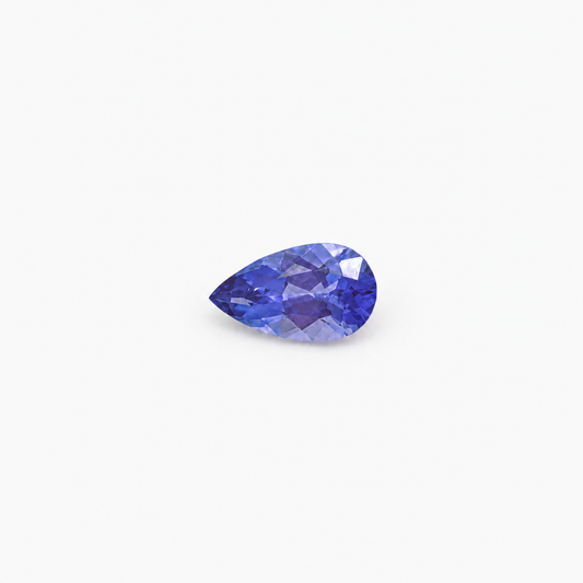 157 pear-shaped tanzanite 1.10 ct, violet-blue with lavender tones